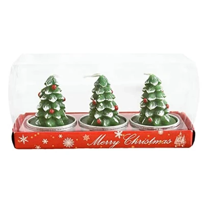 Image of Christmas Scented Candles Set, Holiday Tealights for Home Decor Scented, Decorative Candles, Santa Claus/Snowman/Christmas Tree Shaped Centerpieces