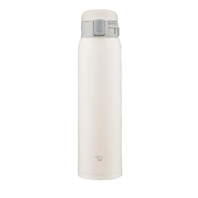 Image of Zojirushi SM SF60 WM Water Bottle, Direct Drinking, One Touch Opening, Stainless Steel Mug, 20.3 fl oz (600 ml), Pale White
