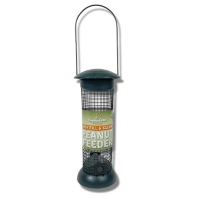 Image of Copdock Mill Easy Fill &amp; Clean Peanut Feeder Secure Small Bird Station With Large Hanger Feeders Suitable For Kernels,Black