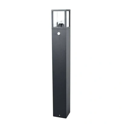 Image of Lucande path light Klemens, 90 cm, sensor, graphite grey, E27