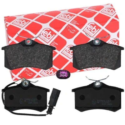 Image of 7M3698451, 7M3698451B, 7M3698451C, 7M3698451E Brake pad set FEBI BILSTEIN 16394 Rear Axle incl. wear warning contact VOLKSWAGEN: Sharan I