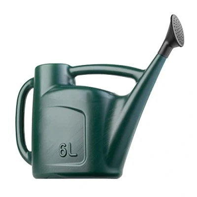 Image of Hardys 6L Green Rose Watering Can Outdoor &amp; Indoor with Detachable Sprinkler Head, Long Spout Water for Houseplant Garden Plants