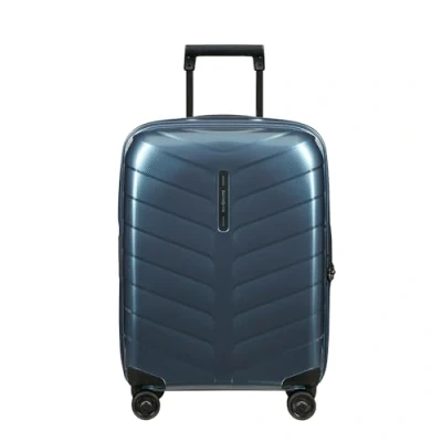 Image of Samsonite Attrix Spinner S, Expandable Carry On Luggage, 55 cm, 38/44 L, Blue (Steel Blue)
