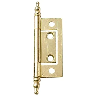 Image of Merriway® BH01770 (2 Pcs) EB Non Mortise Flush Hinge with Finial, 50mm inch) Brass Plated Pack of 2 Pieces