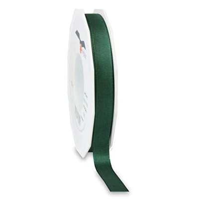 Image of Präsent Europa Taffeta Ribbon Fir Sprigs 15 mm width, 50 m length
