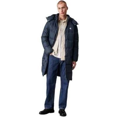 Image of Calvin Klein Jeans Essentials LONG Winter coat, Men&#039;s, Size: Medium, Ink