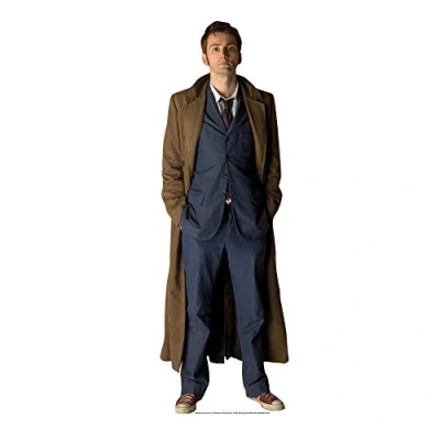 Image of Star Cutouts Ltd SC8 Official Cardboard Cut Out of The 10th Doctor David Tennant Perfect for Who Fans and Collectors