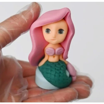 Image of SugArt Mermaid Cake Topper Sea Party Decoration Fondant Fabulous Edible Icing Great for Kids Boy Girl Easy To Use Professional