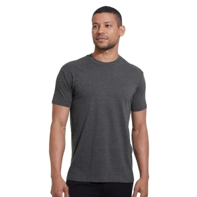 Image of True Classic Mens T Shirts Short Sleeve Crew Neck Plain Novelty Shirt for Men, Pack of 1, Charcoal Heather Gray, 3XL