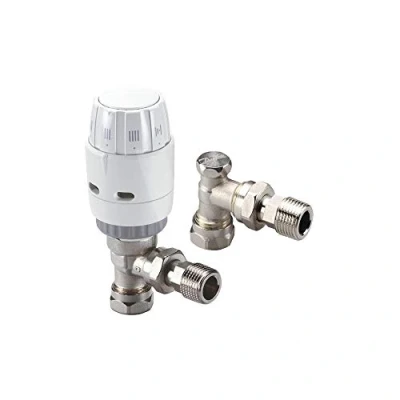 Image of Danfoss 013G6005 RAS C2 Combi TRV with LOCKSHIELD 15mm for Two Pipe Domestic Heating Systems Flow Selectable, High Accurate Temperature Control Bi Directional Valve (White)