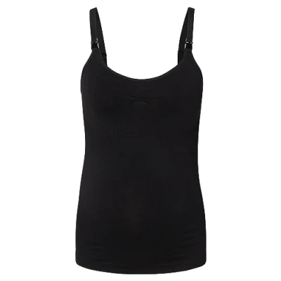 Image of Noppies Women&#039;s Evi Seamless Sensil Nursing Top Cami Shirt, Black P090, Medium Large