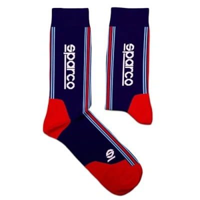 Image of Sparco Calcetines Diseño Martini r Talla 41 46 Azul Marino/Rojo Socks, Blue,