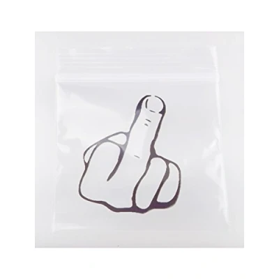 Image of 100 Resealable Baggies The Finger Design 5cm x