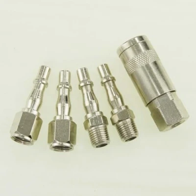 Image of ORAZIO 5PCs 1/4&quot; BSP Air Line Compressor Hose Quick Coupler Connector Couplings Male and Female Fittings Garage Tools 23022010