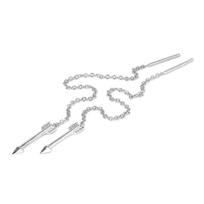 Image of Sterling Silver Arrow Pull Through Earrings