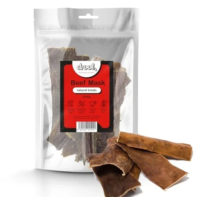 Image of Drool Pet Products Beef Mask Treat for Dogs 200g Long Lasting Dog Chew 100% Natural Tasty Treats Chews