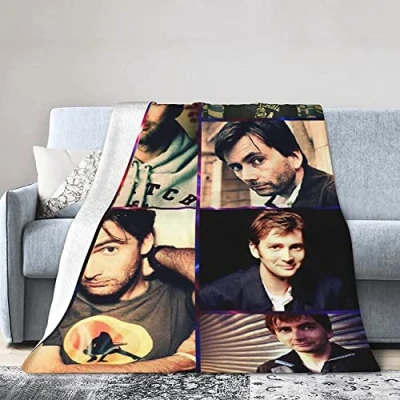 Image of Fleece Blanket for Sofa Camping, Super Soft Lightweight Cozy Luxury Flannel Bed Blanket, David Peter Tennant Fluffy Plush Couch Bl 200CM X 150CM