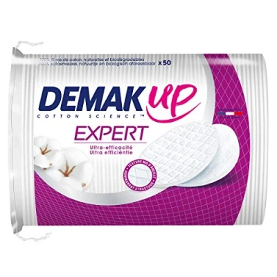 Image of Demak&#039;Up Duo+ Oval Cotton Pads for Removing Make Up (4 Packs of 50 each)