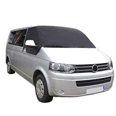 Image of UK Custom Covers Fits VW Transporter T5/T5.1 Caravelle (2003 2015) Pop Top Screen Wrap Curtain Frost Protector (Black) SW940BLACKAD7