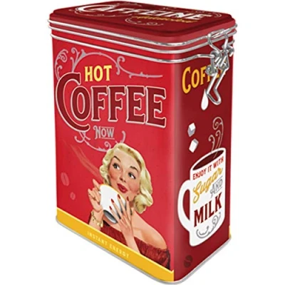 Image of Nostalgic Art Hot Now Gift Idea for Coffee Lovers, Dry Food Storage Box, Vintage Design, 1.3 l