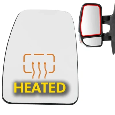 Image of ROBUST Left Door Wing Upper Mirror Heated Glass Nissan NV400 Vauxhall Opel Movano Renault Master 4419416 963662420R