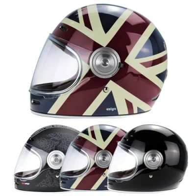 Image of ViPER F659 Retro Motorbike Full Face Helmets VPR.303 Adult Motorcycle Rider Men &amp; Women With ECE Approved Helmet Premium Classic Sports Racing Touring Scooter