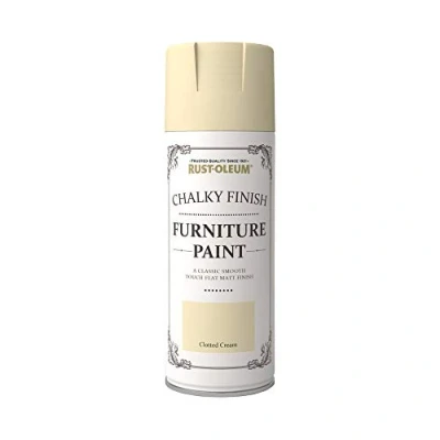 Image of Rust Oleum 400ml Chalky Finish Furniture Spray Paint Clotted Cream