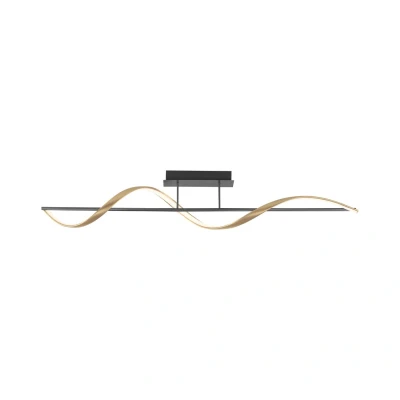 Image of Q Smart Home Paul Neuhaus Swing ceiling lamp anthracite/brass