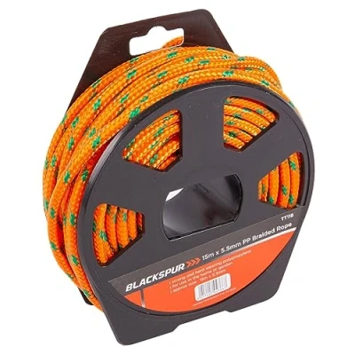 Image of Orange 15m Polypropylene Braided Rope on Reel By Blackspur