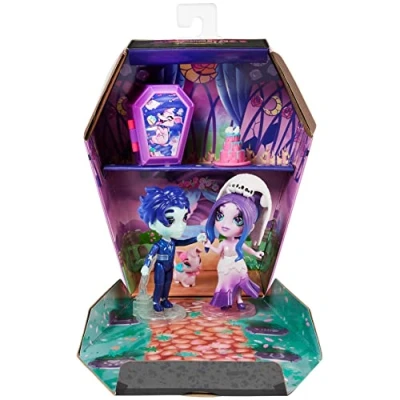 Image of Zombaes Forever, Zombadie to Love Deluxe Zombie Dolls Set with 2 Exclusive 3.5 inch Figures, Pet &amp; Accessory, Girls Gifts, Kids Toys for