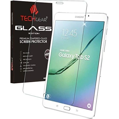 Image of TECHGEAR Glass Edition fits Samsung Galaxy Tab S2 8.0 Inch LTE/4G (SM T713, SM T715) Genuine Tempered Screen Protector Guard Cover Compatible with 8&quot;