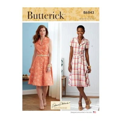 Image of Butterick B6843B5 Misses Dress B5 (8 10 12 14 16)