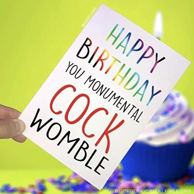 Image of Happy Birthday Cards, Boyfriend Cock Womble, Funny Cards Card for Friend Gifts Novelty Joke PC48