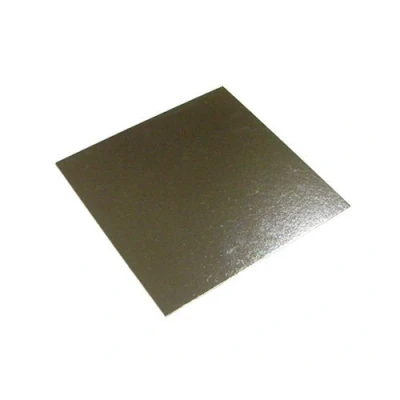 Image of 5 x 6&quot; Inch Square Silver Cake Board 3mm Thick