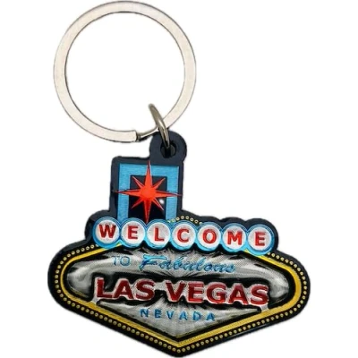 Image of Rubies Las Vegas Sign 3D Foil Design Keychain, Red, S
