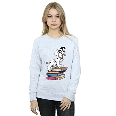 Image of Disney Women&#039;s 101 Dalmatians Books Sweatshirt Sport Grey Large