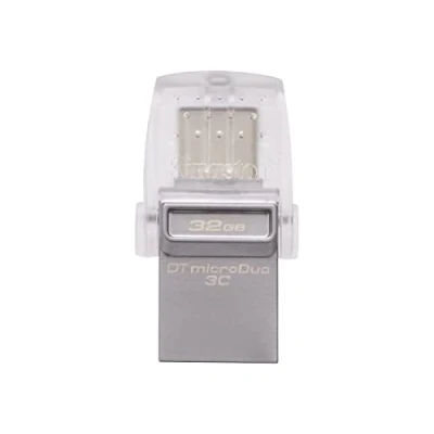 Image of Kingston Technology DTDUO3C/32GB Data Traveler 32 GB micro Duo Type C USB 3.1 Gen 1/USB 3.0 Flash Drive, Silver