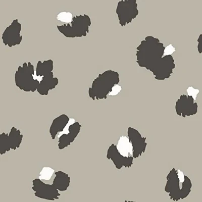 Image of Large Leopard Spot Wallpaper Taupe Holden 13030 Pink/Black/Rose Gold