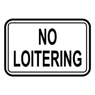 Image of No Loitering Sign Metal Aluminum Plaques and Signs Poster 8X12 Inches