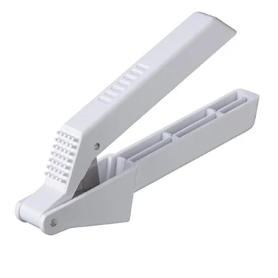 Image of KitchenCraft Garlic Press, Plastic, White, 16 x 4 cm