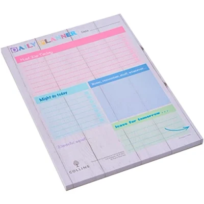 Image of Collins A5 Unique Layout 2019 Daily Planner Pad (Pack of 60 Sheets) Pack 1