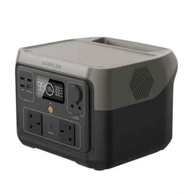 Image of ECOFLOW RIVER 2 Max 512 Wh Portable Power Station, Silver/Grey,Black