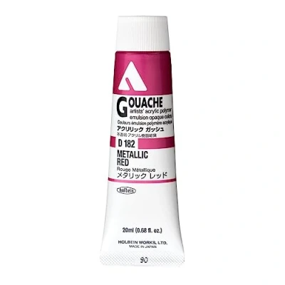 Image of Holbein Acryla Gouache Metallic Red (C) 20ml