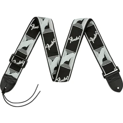 Image of Fender Guitar Strap Monogrammed 2&#039;&#039; Black / Light Grey Dark