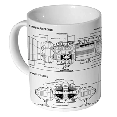 Image of Profiles Space 1999 Eagle One Schematics Ceramic Coffee Mug / Cup