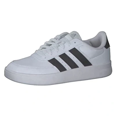 Image of adidas Women&#039;s Breaknet 2.0 Shoes, Cloud White/core Black/Silver met, 5 UK