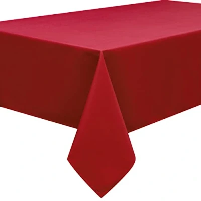 Image of Home Direct Quality Square Fabric Tablecloth 180x180cm 70&quot;x70&quot; Dark Red Bordeaux