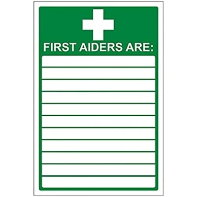 Image of V Safety First Aid General Aiders are 200 x 300 mm Sign