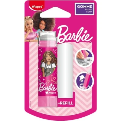 Image of Maped Barbie Eraser Pen with Refill Printed Trendy Motif