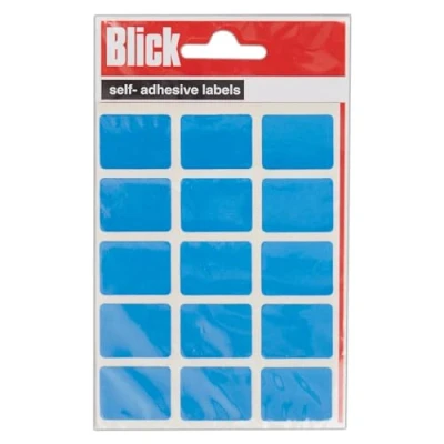 Image of Blick Labels, Blue, Self Adhesive Stickers Office Pack, Rectangular, 19mm x 25mm, 105 for Home, Office, Family, School, Holiday Calendar Organising, Planner, Rewards Chart, Colour Coding